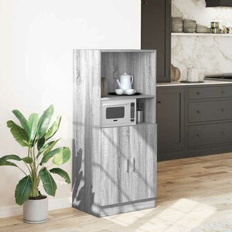 Keukenkast 57x41,5x131,5 cm bewerkt hout grijs sonoma eiken 1