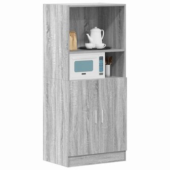 Keukenkast 57x41,5x131,5 cm bewerkt hout grijs sonoma eiken 3
