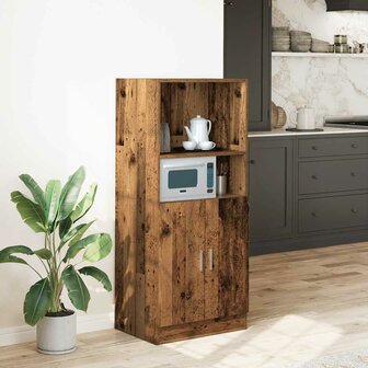 Keukenkast 57x41,5x131,5 cm bewerkt hout oud houtkleurig 1