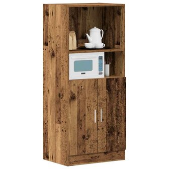 Keukenkast 57x41,5x131,5 cm bewerkt hout oud houtkleurig 3