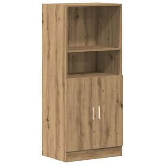 Keukenkast 57x41,5x131,5 cm bewerkt hout artisanaal eiken 2
