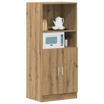 Keukenkast 57x41,5x131,5 cm bewerkt hout artisanaal eiken 3
