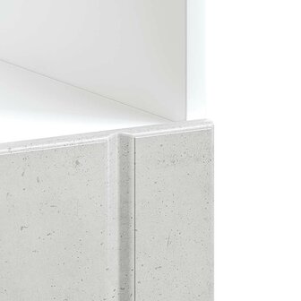 Ovenkast Lucca bewerkt hout betongrijs 8