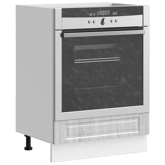 Ovenkast &quot;Porto&quot; bewerkt hout grijs sonoma eiken 1