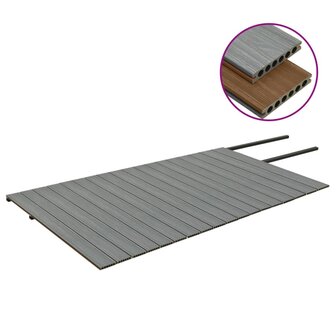 Terrasplanken met accessoires 36 m&sup2; 2,2 m HKC bruin en grijs 3