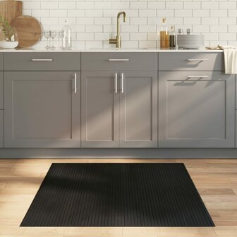 Vloerkleed rechthoekig 100x100 cm bamboe zwart 1