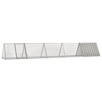 Konijnenhok 504,5x80,5x71 cm gegalvaniseerd staal grijs 1