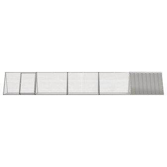 Konijnenhok 504,5x80,5x71 cm gegalvaniseerd staal grijs 3