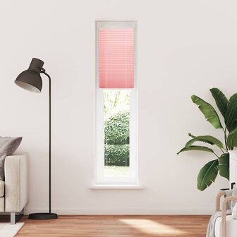 Pliss&eacute; rolgordijn 45x200 cm stofbreedte 44,4 cm polyester roze 2