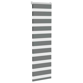 Zebra rolgordijn 45x150 cm stofbreedte 40,9 cm donkergrijs 3