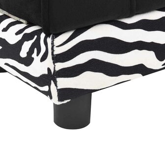 Hondenbank 57x34x36 cm pluche zwart 8