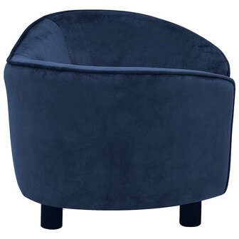 Hondenbank 69x49x40 cm pluche blauw 4