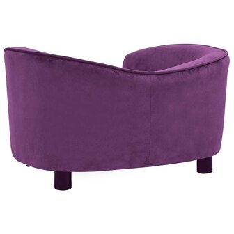 Hondenbank 69x49x40 cm pluche bordeauxrood 5