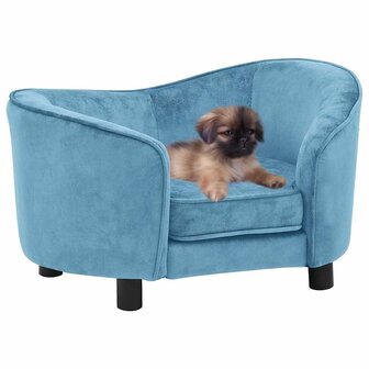 Hondenbank 69x49x40 cm pluche turquoise 1