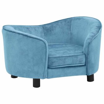 Hondenbank 69x49x40 cm pluche turquoise 2