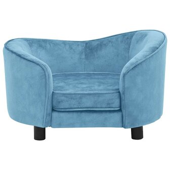 Hondenbank 69x49x40 cm pluche turquoise 3
