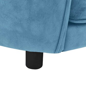 Hondenbank 69x49x40 cm pluche turquoise 8