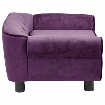 Hondenbank 72x45x30 cm pluche bordeauxrood 3