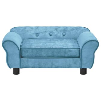 Hondenbank 72x45x30 cm pluche turquoise 2