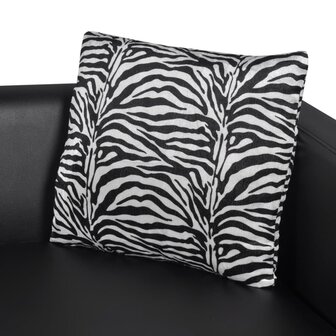 Driezitsbank kunstleer zwart 5