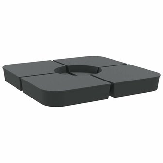 4-delige Set parasolvoeten voor kruisvoet parasol 100 kg PP 5