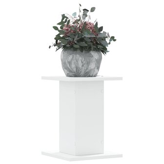 Plantenstandaards 2 st 30x30x40 cm bewerkt hout wit 1