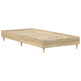 Bedframe zonder matras 75x190 cm spaanplaat sonoma eikenkleurig 7