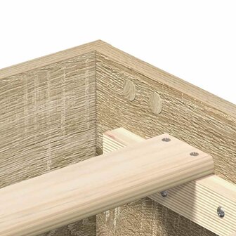 Bedframe zonder matras 75x190 cm spaanplaat sonoma eikenkleurig 8