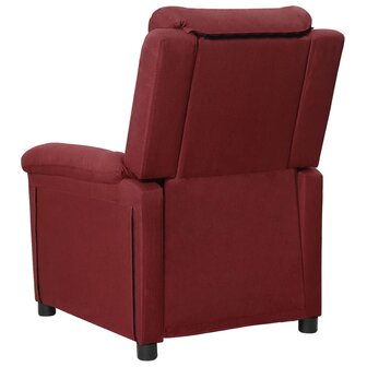 Massagestoel elektrisch stof wijnrood 5