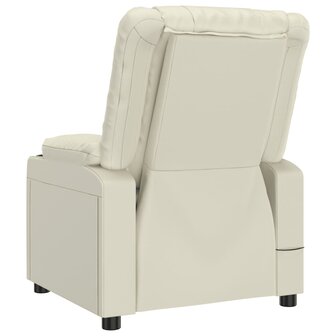 Massagestoel elektrisch kunstleer cr&egrave;mekleurig 6