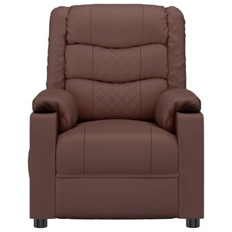 Massagestoel elektrisch kunstleer bruin 4