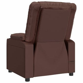 Massagestoel elektrisch kunstleer bruin 6