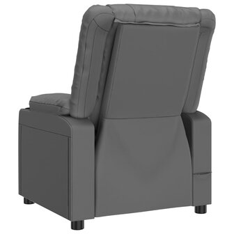 Massagestoel elektrisch kunstleer grijs 6
