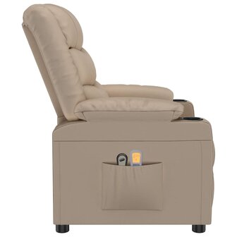Massagestoel elektrisch kunstleer cappuccinokleurig 5