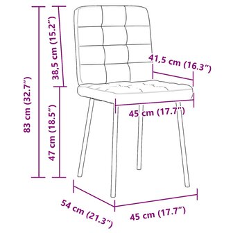Eetkamerstoelen 2 st fluweel wijnrood 9