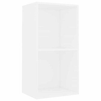 Boekenkast 40x30x76,5 cm bewerkt hout wit 2