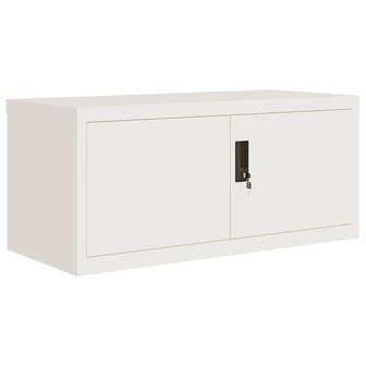 Archiefkast 90x40x220 cm staal wit 3