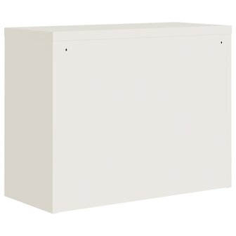 Archiefkast 90x40x70 cm staal wit 6