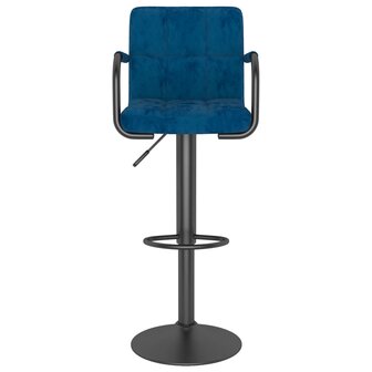 Barkruk fluweel blauw 3