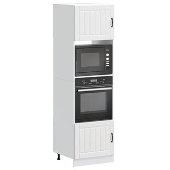 Ovenkasten 2 st Lucca bewerkt hout wit 1