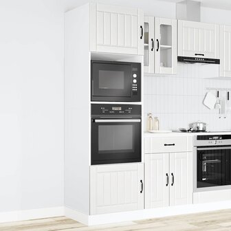 Ovenkasten 2 st Lucca bewerkt hout wit 3