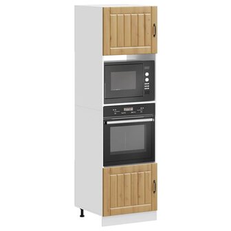 Ovenkasten 2 st Lucca bewerkt hout artisanaal eikenkleurig 1