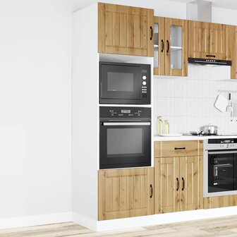 Ovenkasten 2 st Lucca bewerkt hout artisanaal eikenkleurig 3