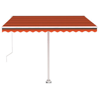 Luifel vrijstaand handmatig uittrekbaar 350x250 cm oranje bruin 5