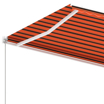 Luifel vrijstaand handmatig uittrekbaar 350x250 cm oranje bruin 7