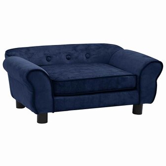 Hondenbank 72x45x30 cm pluche blauw 1