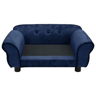 Hondenbank 72x45x30 cm pluche blauw 5