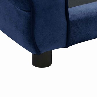 Hondenbank 72x45x30 cm pluche blauw 6