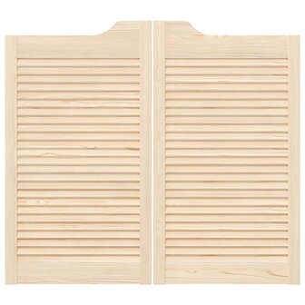 Draaideuren louvre design 2-Paar 90x100 cm massief grenenhout 6