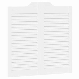 Draaideuren louvre design 2 paar 80x80 cm wit 4